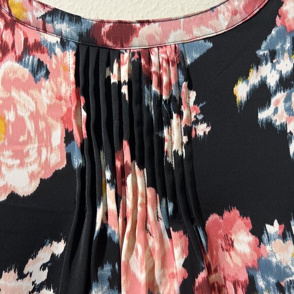 Torrid Women's Plus Size 1 Blouse Top Long Sleeve Multicolor Floral V Neck Silky - Picture 3 of 11